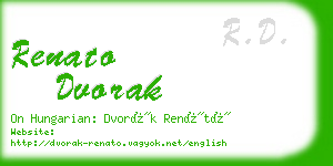 renato dvorak business card